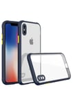 Uray store Apple iPhone XS Max Kılıf Miami Şeffaf Silikon - Lacivert