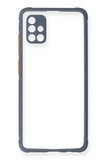 Uray store Samsung Galaxy A71 Kılıf Miami Şeffaf Silikon - Gri