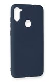 Uray store Samsung Galaxy A11 Kılıf Nano içi Kadife Silikon - Lacivert