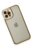 Uray store Apple iPhone 12 Pro Max Kılıf Liva Lens Silikon - Beyaz