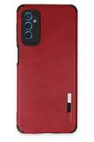 Uray store Samsung Galaxy M52 5G Kılıf Loop Deri Silikon - Kırmızı