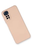 Uray store Xiaomi Redmi Note 11 Kılıf Nano içi Kadife Silikon - Pudra