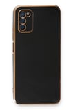 Uray store Samsung Galaxy A03S Kılıf Volet Silikon - Siyah