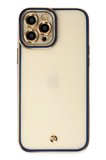 Uray store Apple iPhone 12 Pro Max Kılıf Liva Lens Silikon - Mavi