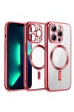 Uray store Apple iPhone 12 Pro Kılıf Kross Magneticsafe Kapak - Kırmızı