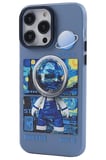 Uray store Apple iPhone 14 Pro Max Kılıf Prada Desenli Kapak - Prada Mavi - 1
