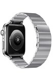 Uray store Apple Watch 38mm KR404 Huks Kordon - Gümüş