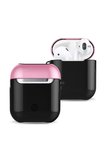 Uray store Apple Airpods 2 (2.nesil) 3in1 Kılıf - Siyah-Pembe
