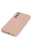 Uray store Samsung Galaxy A34 5G Kılıf Nano içi Kadife Silikon - Pudra