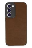 Uray store Samsung Galaxy S23 Plus Kılıf Loop Deri Silikon - Kahverengi