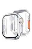 Uray store Apple Watch 44mm Watch 49mm Kasa Dönüştürücü ve Ekran Koruyucu - Gümüş