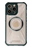Uray store Apple iPhone 14 Pro Kılıf Prag Magneticsafe Kapak - Koyu Yeşil