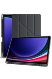 Uray store Samsung Galaxy X610 Tab S9 FE Plus 12.4 Kılıf Kalemlikli Mars Tablet Kılıfı - Siyah