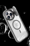 Uray store Apple iPhone 14 Pro Max Kılıf Teleskop Lens Magsafe Silikon Kapak - Derin Mor