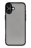 Uray store Apple iPhone 16 Kılıf Montreal Silikon Kapak - Siyah