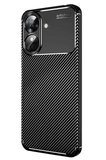 Uray store Realme Note 60 Kılıf Auto Focus Karbon Kapak - Siyah