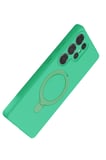 Uray store Samsung Galaxy S23 Ultra Regal Magsafe Standlı Kapak - Yeşil