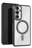 Uray store Samsung Galaxy A55 5G Joke Simli Magneticsafe Kılıf - Siyah