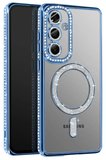 Uray store Samsung Galaxy A57 5G Joke Simli Magneticsafe Kılıf - Mavi