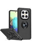 Uray store Xiaomi Redmi Note 15 4G Montreal Yüzüklü Silikon Kapak - Siyah