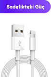 Apple Iphone Uyumlu Usb Hızlı Şarj Ve Data Kablosu-beyaz-1 Metre