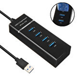  Portatif 4 Girişli Usb Çoğaltıcı Çoklayıcı Usb Hub 3,0 Laptop Desktop Kasa Notebook Uyumlu 