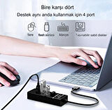  Portatif 4 Girişli Usb Çoğaltıcı Çoklayıcı Usb Hub 3,0 Laptop Desktop Kasa Notebook Uyumlu 