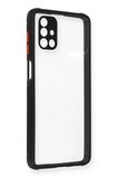 Newface Samsung Galaxy M51 Kılıf Miami Şeffaf Silikon - Siyah