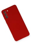 Newface Samsung Galaxy S21 Plus Kılıf Nano içi Kadife Silikon - Kırmızı