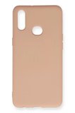 Newface Samsung Galaxy A10S Kılıf Nano içi Kadife Silikon - Pudra