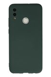 Newface Huawei P Smart 2019 Kılıf Nano içi Kadife Silikon - Koyu Yeşil