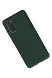 Newface Samsung Galaxy S20 Kılıf Nano içi Kadife Silikon - Koyu Yeşil