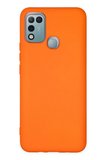 Newface İnfinix Hot 10 Play Kılıf Nano içi Kadife Silikon - Turuncu