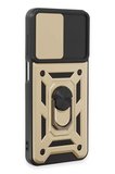 Newface Samsung Galaxy A14 4G Kılıf Pars Lens Yüzüklü Silikon - Gold