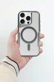 Newface iPhone 15 Pro Max Kılıf Boyi Magsafe Silikon Kapak - Siyah