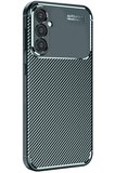 Newface Samsung Galaxy S24 FE Kılıf Auto Focus Karbon Kapak - Koyu Yeşil