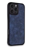 Newface Apple iPhone 16 Pro Max Kılıf Aras Deri Kapak - Lacivert