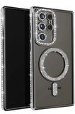 Newface Samsung Galaxy S25 Ultra Kılıf Joke Simli Magneticsafe Kılıf - Siyah