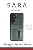 Newface Samsung Galaxy A26 Kılıf Sara Kartvizitli Deri Kılıf - Lacivert
