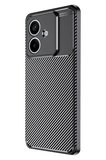 Newface Oppo A3 Kılıf Auto Focus Karbon Kapak - Siyah