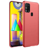 Newface Samsung Galaxy M31 Kılıf Nano içi Kadife Silikon - Kiremit