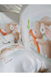 Kız Bebek Uyku Seti 60x120 - Dijital Baskılı, Cibinlikli, Beşik Kenar Korumalı (K.39 KUMAŞLI)