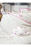 Elit Serisi İsimli Kız Bebek Uyku Seti 60x120 - Nakışlı, %100 Pamuk