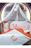 60x120 Nakışlı Bebek Uyku Seti İsimli - Lüks Cibinlik Ve Aparat (UYKU ARKADAŞLARI DAHİLDİR.)