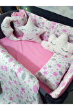 70x110 Bebek Uyku Seti - Cibinliksiz - Kalp Bulut Yıldız (PARK BEŞİK HARİÇ)