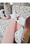 70x130 Bebek Uyku Seti - Lüks Cibinlik Ve Aparat Dahil - Gökkuşağı