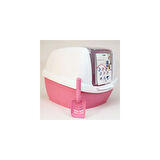 Imac Maddy Junior Üstü Açılır Kapalı Kedi Tuvaleti Pembe 57X43X41 cm