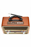​UT-157BT Nostaljik Görünümlü Ahşap Radyo Bluetooth Hoparlör Fm Usb Tf Bt5.0 