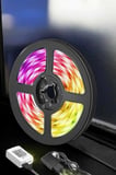 5 Metre Şerit Led RGB Işıklı Kumandalı Güç Adaptörü Her Ortama Uygun -
