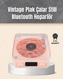 Retro Bluetooth Hoparlör – Yumuşak Gece Lambası ve Saat Göstergeli -